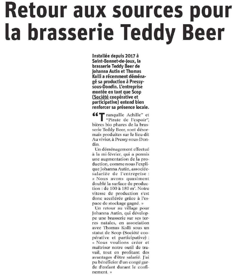 Scop Au-delà des nuages - Brasserie Teddy Beer